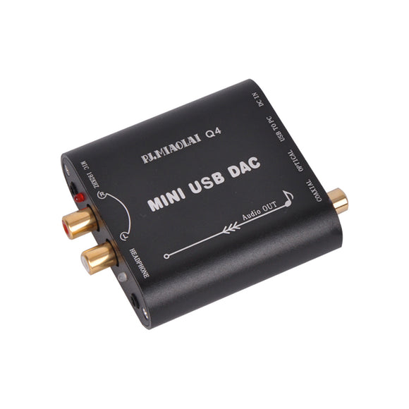 PJ.MIAOLAI Q4 CM108AH HIFI Fiber Coaxial Fever Decoder DAC Computer External USB Audio Card