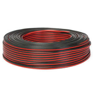 100m 2 x 0.50mm Audio Cable Loudspeaker Speaker Wire Black/Red HiFi/Car Motorcycle