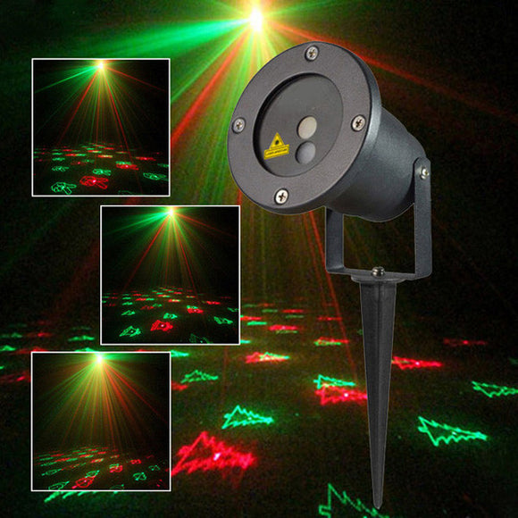 R&G Remote Christmas 12 Pattern Waterproof Laser Projector Stage Light Garden Lawn Landscape Lamp