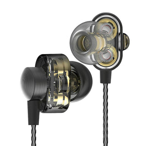 [Dual Dynamic Driver] QKZ DM8 Wired Control In-ear Heavy Bass Earphone With Mic 3.5mm Plug