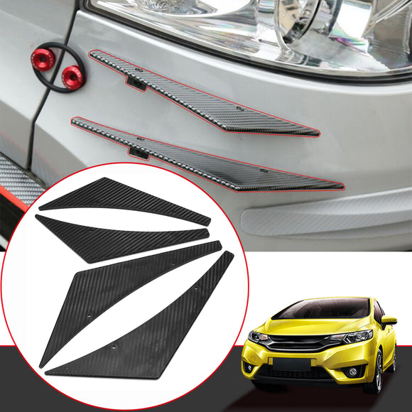 Carbon Fiber Pattern Car Front Bumper Splitter Spoiler Wing Accessory Universal