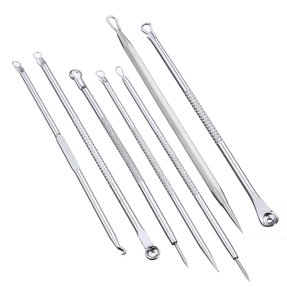 Y.F.M 7pcs Blackhead Extractor Blemish Acne Pimple Comedone Remover Facial Care Tools Kit