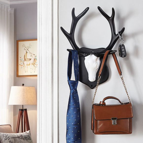 2 Kinds Vintage Deer Antler Hook Rack Home Decorative Wall Hat Coat Hanging Cloth Hanger