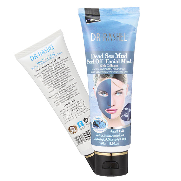 DR.RASHEL Dead Sea Mud Collagen Mask Deep Clean Acne Treatment Peel Off Facial Whiten Pore