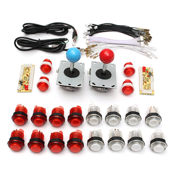 DIY Parts USB Encoder Joystick Clear Buttons Kit for Acarde Game Controller Console