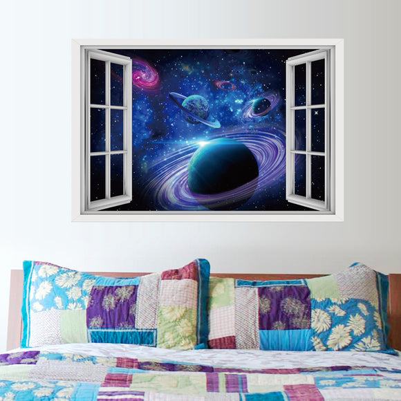 Miico 3D Star Bright Planet Bedroom Living Room Wall Stickers Home Decor Sticker