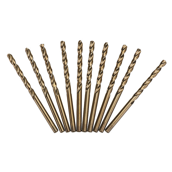 Drillpro 10pcs HSS M35 1.5/2/2.5/3/4/4.5/5mm Cobalt Twist Drill Bits Set