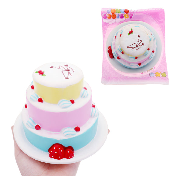Strawberry Cake Squishy 15*10cm Slow Rising With Packaging Collection Gift Soft Toy