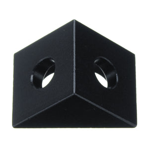 Aluminum Black Angle Corner Connector For 20mm Profile Extruder 3D Printer Part