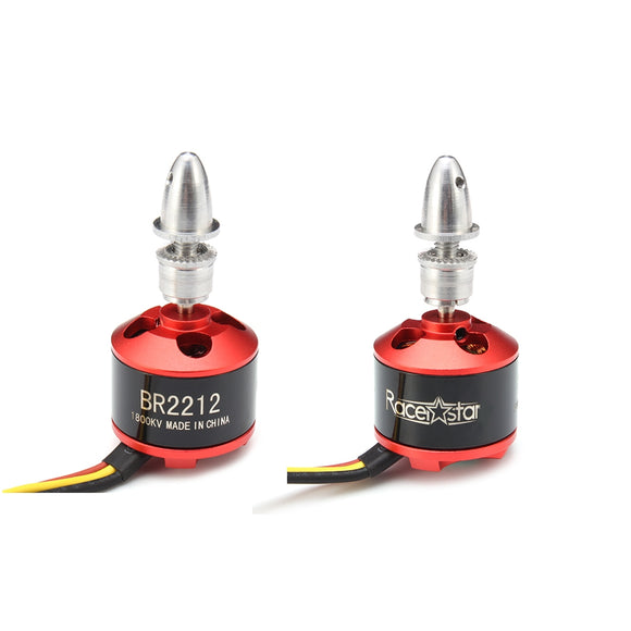2 PCS Racerstar BR2212 1800KV 2-4S Brushless Motor For RC Models