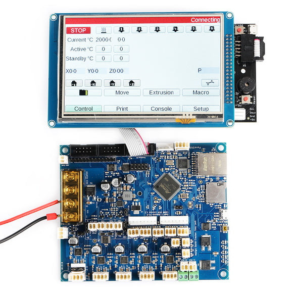 Cloned Duet 2 Maestro Advanced 32bit Motherboard Mainboard With 5inch PanelDue Touch Screen Controller For 3D Printer CNC Machine