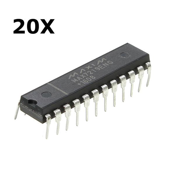 20Pcs IC MAX7219 PMIC DIP-24 Pin 8 Bit LED Display Driver