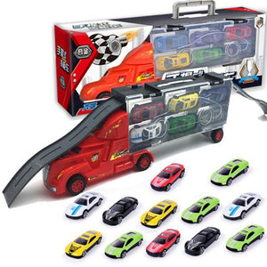 Mylitdear 1:43 Alloy Car Model Plastic Truck 12PCS/lot MINI Metal Track Toys Kit