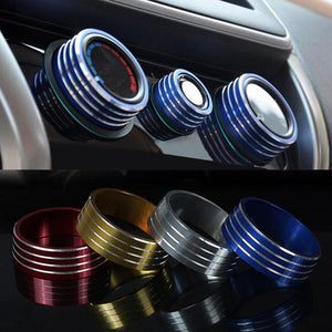 3pcs/Set Cars Alu Decoration Stereo Air Conditioning Knob Ring for Honda New City Vezel Fit XRV