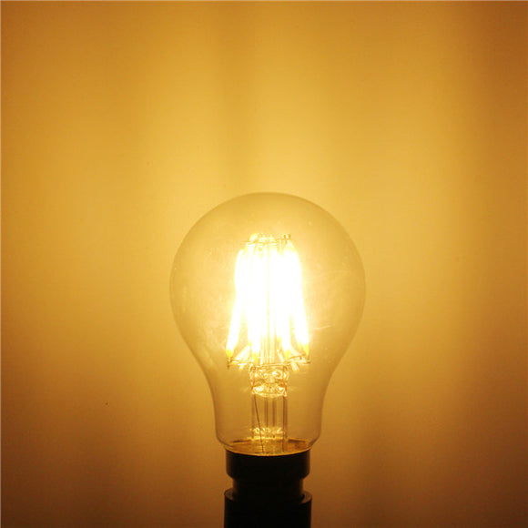 B22 A60 8W LED COB Filament Bulb Eison Vintage Clear Glass Lamp Non-dimmable AC 220V