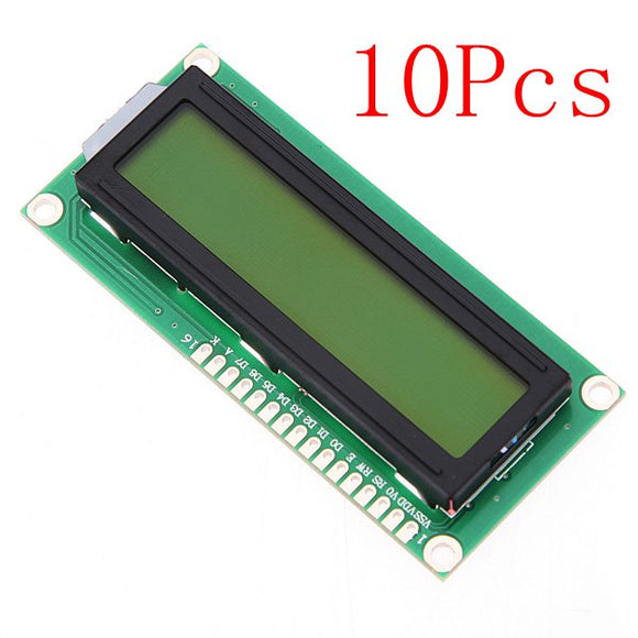 10Pcs 1602 Character LCD Display Module Yellow Backlight For Arduino