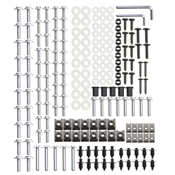 153Pcs Universal Motorcycle Fairing Set Screws Wind Shield Screws Body Bolts Kit For Honda/Yamaha