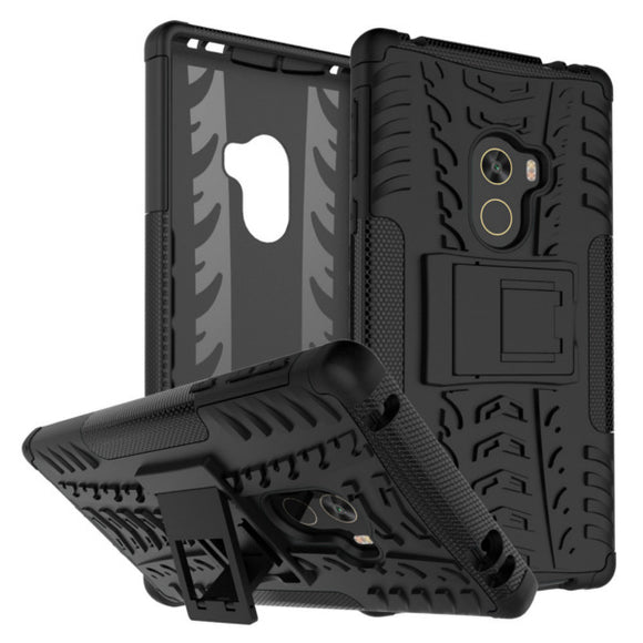 Armor Shockproof Stand Holder Dual Rugged Silicone+ PC Protective Back Case For Xiaomi Mi MIX