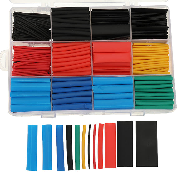 560Pcs Heat Shrink Tubing Insulation Shrinkable Tube Wire Cable Sleeve Kit 2:1