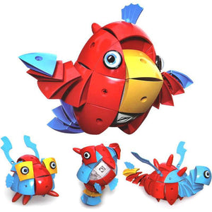 Parcae NS001 90PCS Magnetic Magic Wisdom Ball Red Parrot Blocks Various Deformation Puzzle Toys