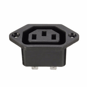 Excellway Chassis Female 15A/250V AC IEC C13 C14 Inline Socket Plug Adapter Mains Power Connector