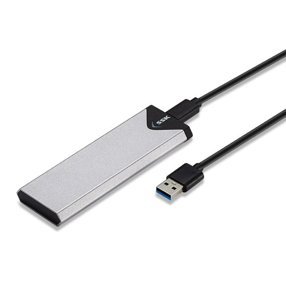 SSK SHE-C320 Aluminium Alloy External M.2 NGFF B Key/B&M Key SSD Hard Drive Enclosure