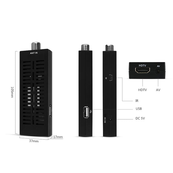 U2C T2 105 DVB-T DVB-T2 1080P HD TV Receiver Stick Set Top Box