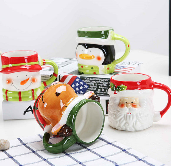 Creative Christmas Gift Ceramic Tea Mugs Water Container Cups And Mugs Top Grade Porcelain Coffee C