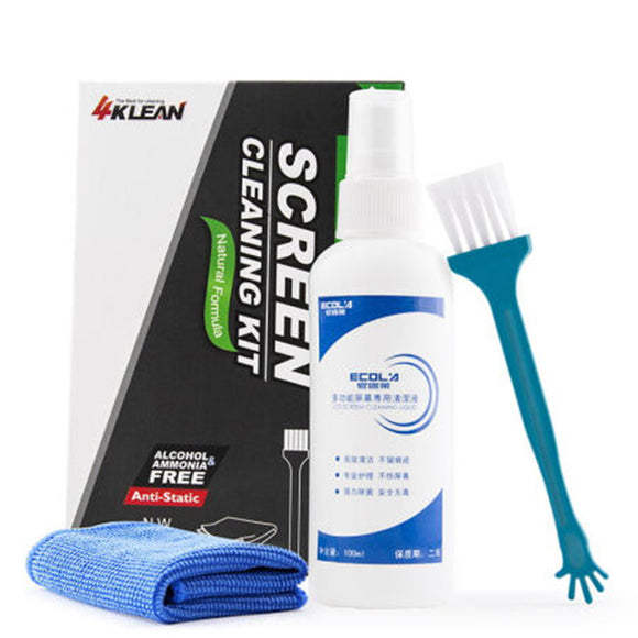 ECOLA Laptop Display Cleaning Kit Cleaning Brush + Cleaning Cloth + Cleaning Fluid