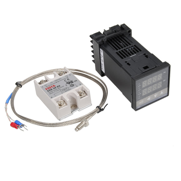 Excellway REX-C100 110-240V 1300 Degree Digital PID Temperature Controller Kit with 400 Degree Probe