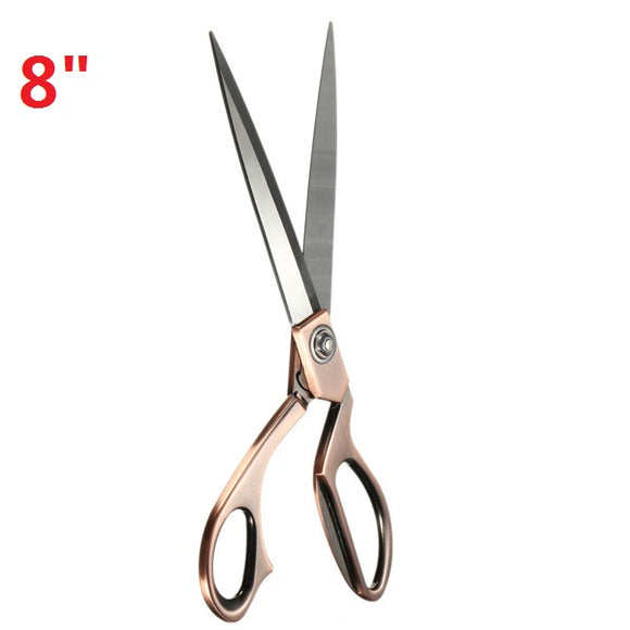 8inch Tailoring Scissors Stainless Steel Dressmaking Shears Fabric Craft Cutting Bronze
