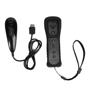 Black Remote & Nunchuk Controller Bundle For Nintendo Wii & Wii U