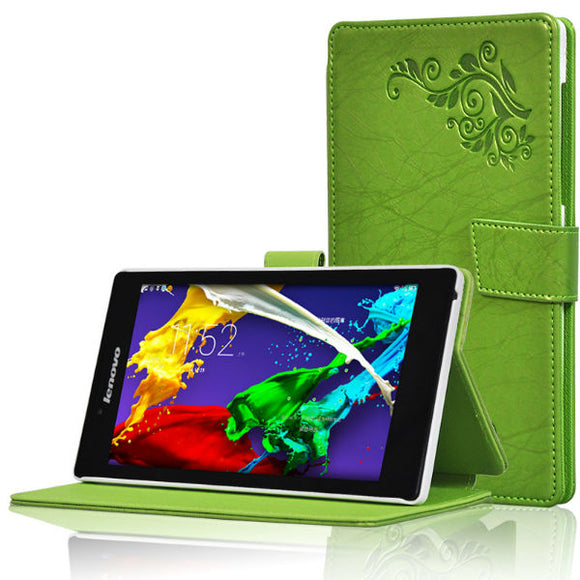 Folding Stand PU Leather Case Cover For Lenovo Tab2 A7-30TC