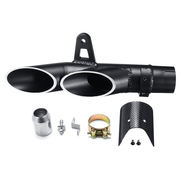 38-51mm Clamp Two Hole Motorcycle Exhaust Muffler Pipe with Silencer Carbon Aluminum