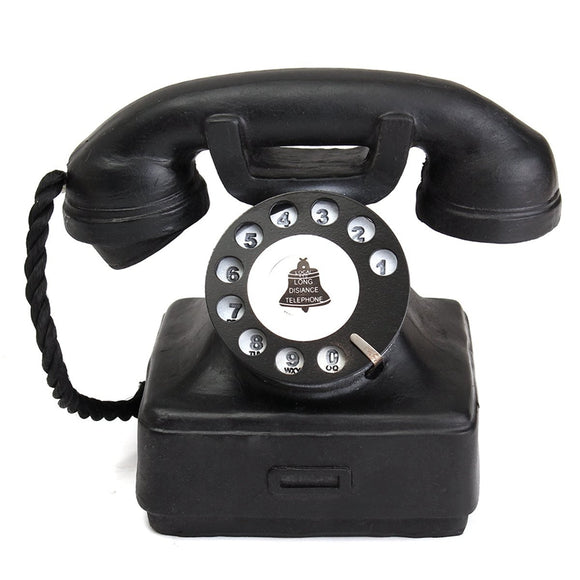 Vintage Antique Imitation Resin Rotary Telephone Model Creative Phone For Office Home Decoration