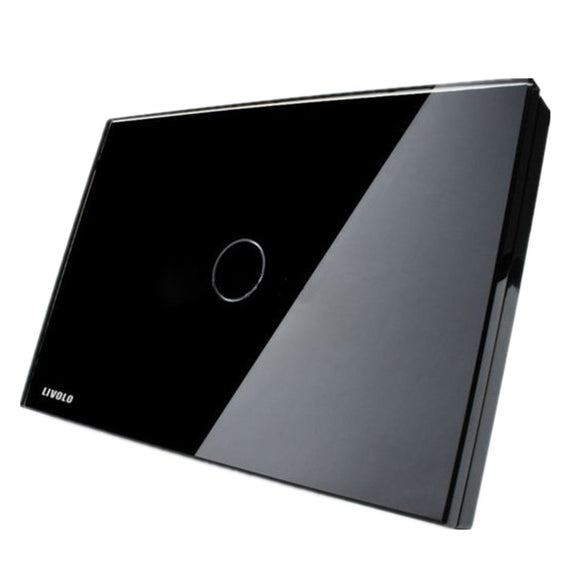 Livolo Black Crystal Glass Touch Screen Switch VL-C301-82 AC110-250V