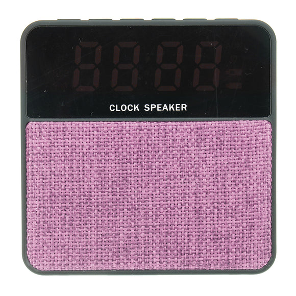 3.7V 1200mAh Digital Display Alarm Clock With Bluetooth Speaker Amplifier with FM Radio TF Card