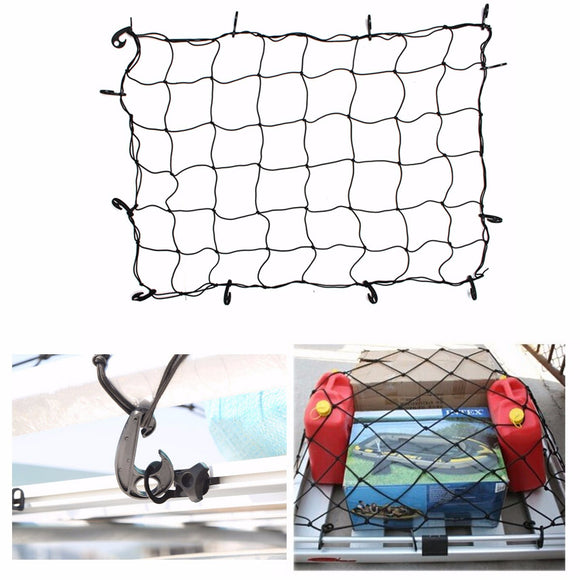 12 Hook Universal Car Trunk Storage Cargo Luggage Elastic Mesh Net Holder 120x90cm