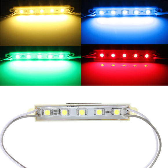 5 Colors 5 SMD 5050 LED Module Light Waterproof Strip Light Lamp 12V