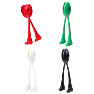 KCASA KC-W001  2 sticks/set 2 in 1 Creative Stand Unique Kitchen Tool Fruit Salad Soup Plastic Spoon