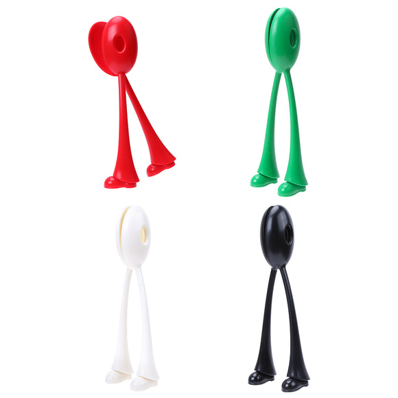 KCASA KC-W001  2 sticks/set 2 in 1 Creative Stand Unique Kitchen Tool Fruit Salad Soup Plastic Spoon