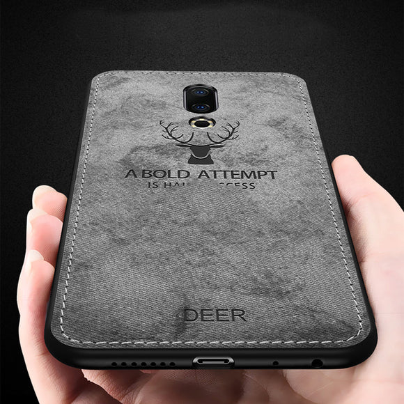 Bakeey Deer Pattern Shockproof Cloth Soft TPU Back Cover Protective Case for Meizu 16 / Meizu 16th