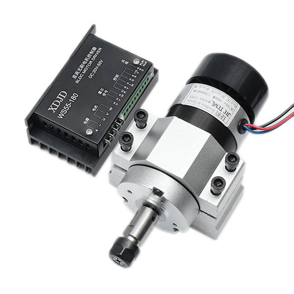 400W 12000rpm ER11 Chuck CNC Brushless Spindle Motor with Driver Speed Controller and Clamp
