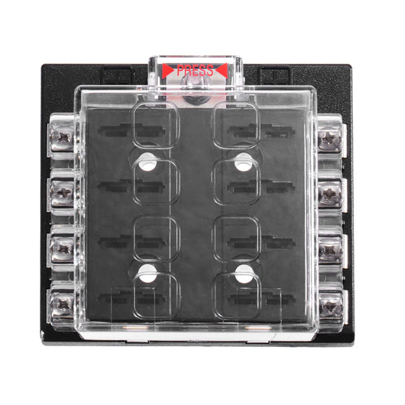 JZ5503 Jiazhan Car 8 Way Air Condition Fuse Box 8 Road Auto Circuit Protect Fuse Block Holder Clear