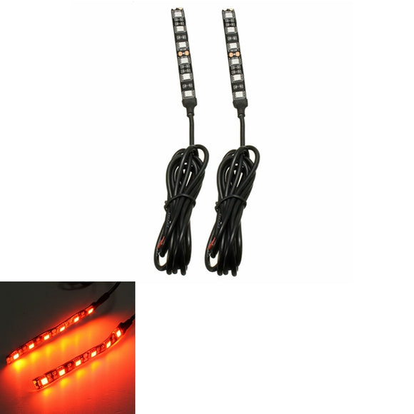 1pair Amber 6-SMD LED Motorcycle Bike Turn Signal Indicator Blinker Strip Light