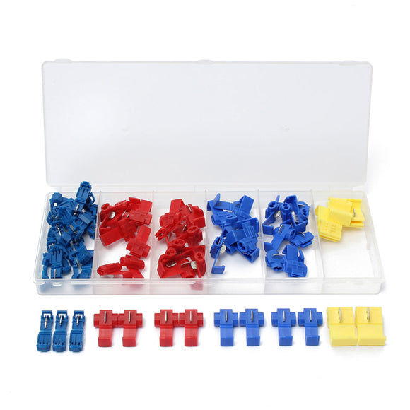 Soloop 65Pcs Assorted Electrical Terminals Scotch Locks Quick Splice Wire Connector