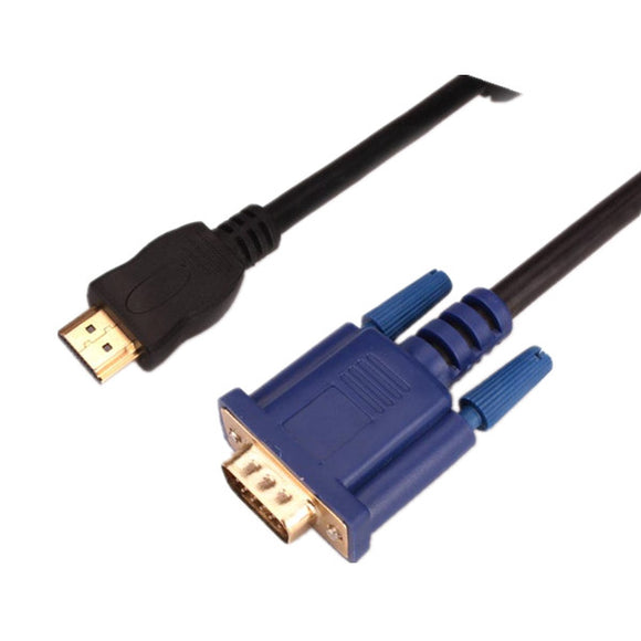 1.5M Gold Plated High Definition Multimedia Interface Male to VGA HD-15 Pin Male Cable