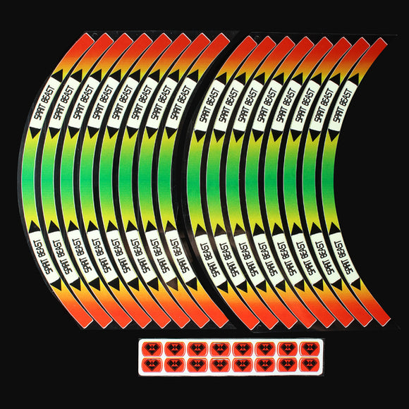 Motorcycle Modified Tires Stickers Scooter Wheel Reflective Color Decals