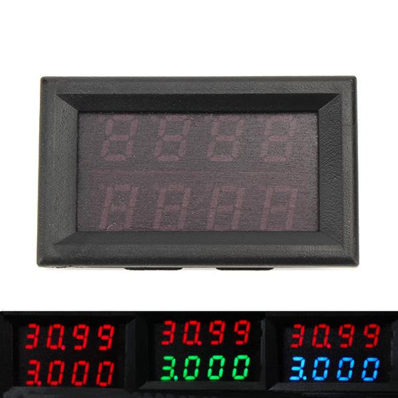 RUIDENG 0-33V 0-3A Four Bit Voltage Current Meter DC Double Digital LED Display Voltmeter Ammeter