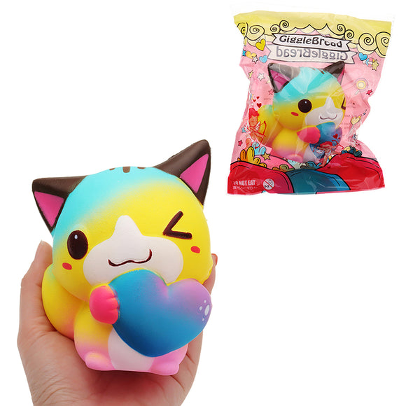 GiggleBread Cat Squishy 12*9.5*7.5cm Slow Rising With Packaging Valentine's Day Gift Soft Toy